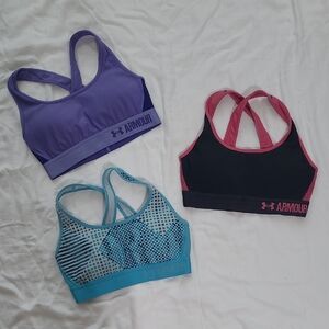 Under Armour Women's Sports Bra Set - Purple, Black, and Blue